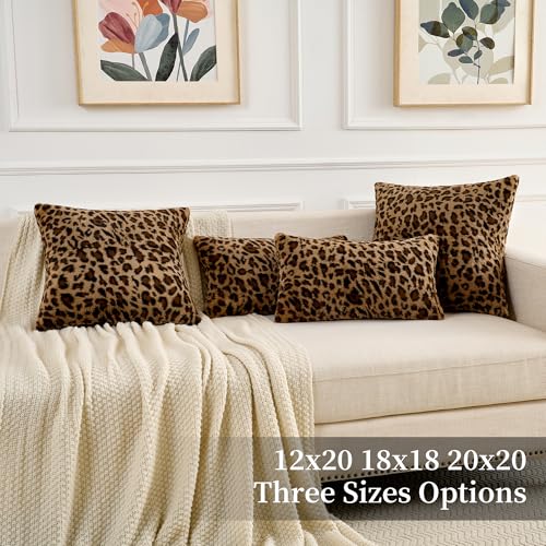 GALMAXS7 Cheetah Pillow Covers Leopard Throw Pillow Covers Set of 2, 18x18 - color: Cheetah, size: 18" x 18" (Pack of 2)