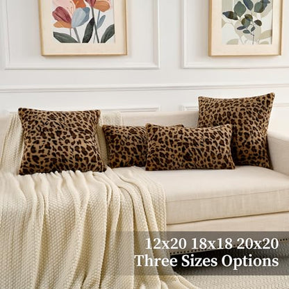 GALMAXS7 Cheetah Pillow Covers Leopard Throw Pillow Covers Set of 2, 18x18 - color: Cheetah, size: 18" x 18" (Pack of 2)