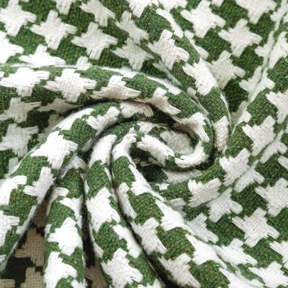 Chenille Houndstooth Pillow Covers 20x20, Set of 2, Green and White - size: 20" x 20" (Pack of 2)