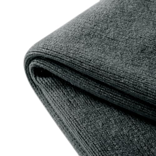 Homiest Charcoal Grey Knitted Throw Blanket with Fringe, 50x60 Inch - color: Charcoal Grey, size: 50" x 60"