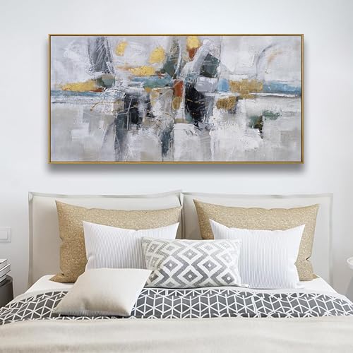 Abstract Colorful Wall Art Decor 20"x40" Framed Canvas Wall Art For Bedroom - color: Colorful, size: 40"L x 20"W