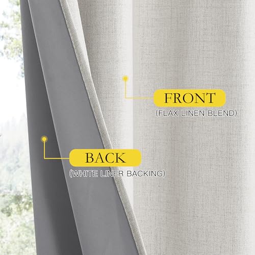 NICETOWN 100% Black Out Curtains 84 inch Long 2 Panels, Alabaster Gray - color: Alabaster Gray, size: 42"W x 84"L (Pack of 2)