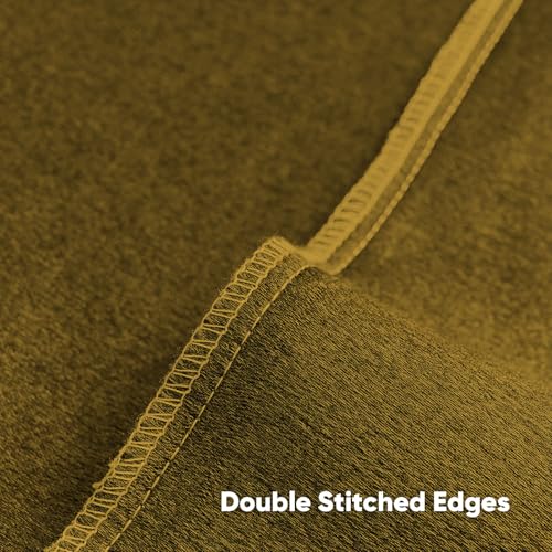 HAUSSY Pack of 2 Faux Linen Soild Throw Pillow Covers 16x16 Inch, Cream - color: Mustard Yellow, size: 16" x 16" (Pack of 2)
