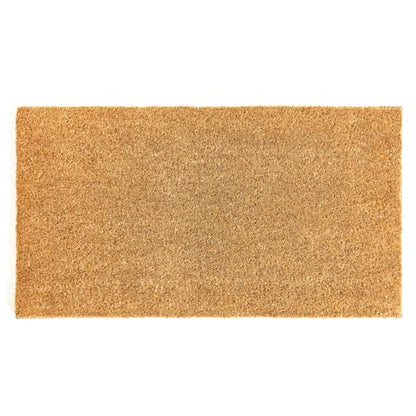 KANKUN Coco Coir Door Mat with Heavy Duty Backing, Welcome Doormat (17" x 30"), Doormat Entrance (Plain - 1Pack) - color: Plain - 1pack