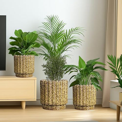 Ceramicfor Ceramic Planter, 9.6 Inch, Yellow - color: Leopard Print Yellow, size: 9.6 Inch
