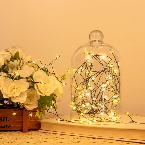 33FT 300Leds Firecracker Fairy Lights,Green Wire,Warm White - color: Warm White, size: 33FT 300Leds