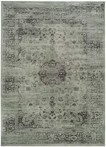 SAFAVIEH Vintage Collection Area Rug - 10' x 14', Spruce, Oriental Medallion Distressed Viscose Design, Ideal for High Traffic Areas in Living Room, Bedroom (VTG113-2111) - color: Spruce, size: 10' x 14' (Rectangular)