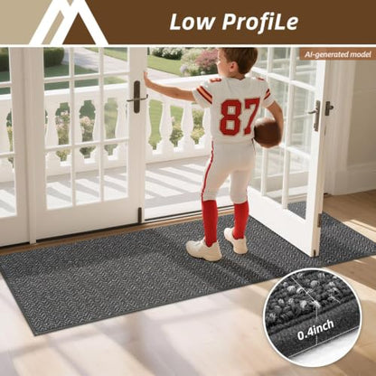 COSY HOMEER Hallway Runner Rugs Non-Slip Washable 2'7"x10' Dark Grey - color: Dark Grey, size: 2'7" x 10'
