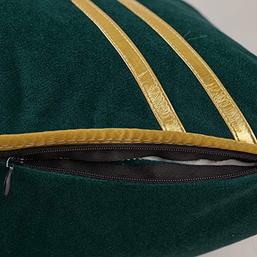 Avigers Throw Pillow Cover 18 x 18 Inch, Green, Velvet, Hidden Zipper - color: Green, size: 18" x 18" (Pack of 1)