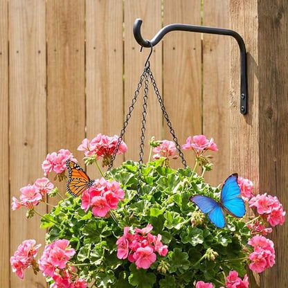 Lifyzoon Plant Hanger Brackets - 8 Inch 2 Pack Metal Outdoor Wall Hooks - size: 8Inch-2Pack