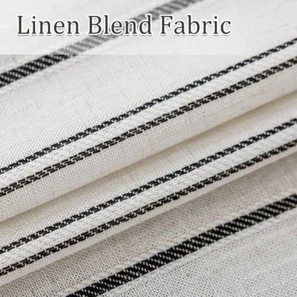 MYSKY HOME Black Striped Curtains 96 Inches Long for Living Room 2 Pieces - color: Black, size: 50"W x 96"L (Pack of 2)