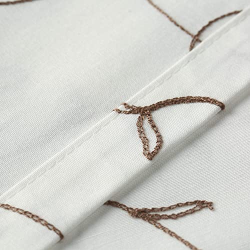 VOGOL Blue Floral Embroidered Kitchen Valance, 52 x 14 Inches - color: Blue, size: 52"W x 14"L (Pack of 1)