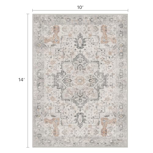 BESBLEE 10x14 Area Rug for Living Room,Washable Non Slip, Light Taupe Brown - color: Light Taupe Brown, size: 10' x 14' (Rectangular)
