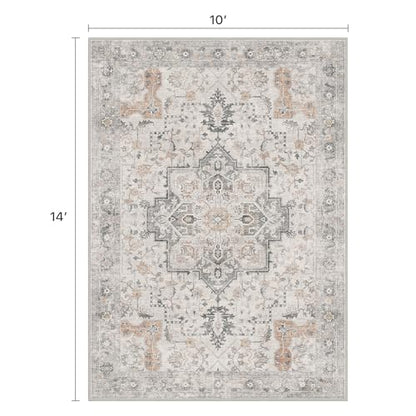 BESBLEE 10x14 Area Rug for Living Room,Washable Non Slip, Light Taupe Brown - color: Light Taupe Brown, size: 10' x 14' (Rectangular)