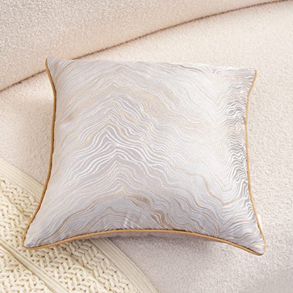 Avigers Throw Pillow Cover 18 x 18 Inch, Silver, Rayon Blend, Hidden Zipper - color: Silver, size: 18" x 18" (Pack of 1)