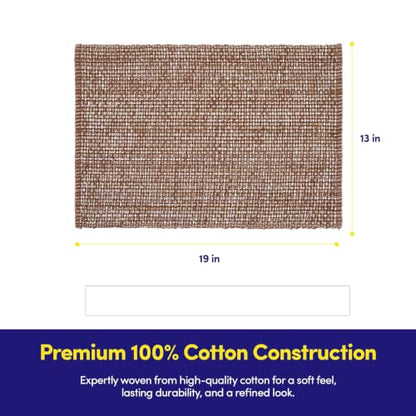 Sweet Home Collection 100% Cotton Placemats for Dining Room Rectangle Two Tone Woven Fabric 13" x 19" Soft Durable Table Mat Set, Set of 4, Chocolate - color: Chocolate, size: Rectangle 13" x 19"