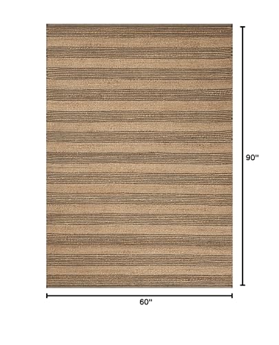 Loloi Chris Loves Julia Judy Natural/Chocolate 5'-0" x 7'-6" Area Rug - color: Natural / Chocolate, size: 5' x 7'6" (Rectangular)