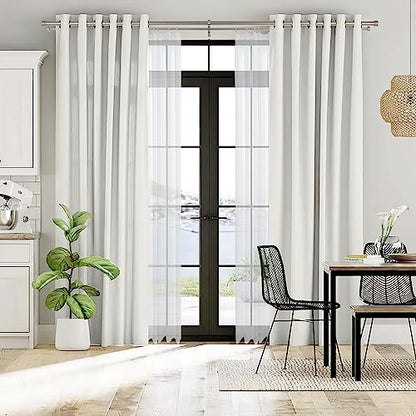 Double Curtain Rods for Windows 36-72 Inches, 1'' Front and 5/8''Back Double Drapery Rods with Premium Aluminum Brackets and End Cap Finials, Adjustable Brushed Nickel Double Window Curtain Rod - color: Brushed Nickel, size: 36-72"