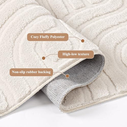 SHACOS 2x6 Runner Rugs Fluffy Rug for Hallway Entryway, Beige - size: 2×6