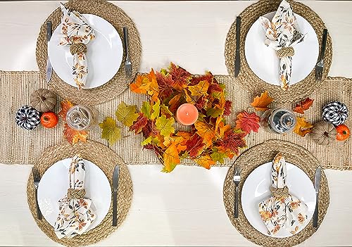 Chardin Home 13x36 Inch Handcrafted Table Runner – Eco-Friendly Natural Jute and Hemp – Rustic Boho Farmhouse Table Decor – Sustainable Dining Table Accent for Everyday or Special Occasions - size: 13x36 Inch.