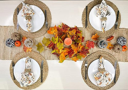 Chardin Home 13x36 Inch Handcrafted Table Runner – Eco-Friendly Natural Jute and Hemp – Rustic Boho Farmhouse Table Decor – Sustainable Dining Table Accent for Everyday or Special Occasions - size: 13x36 Inch.
