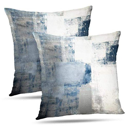 Throw Pillow Covers for Couch, 26x26 Inch, Set of 2, Grey Blue - color: Grey Blue, size: 26" x 26" (Pack of 2)