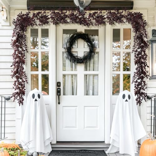 2 Pack 9 Ft Fall Garlands, Plum Cimicifuga Seeded Halloween Decor - size: 9 Ft