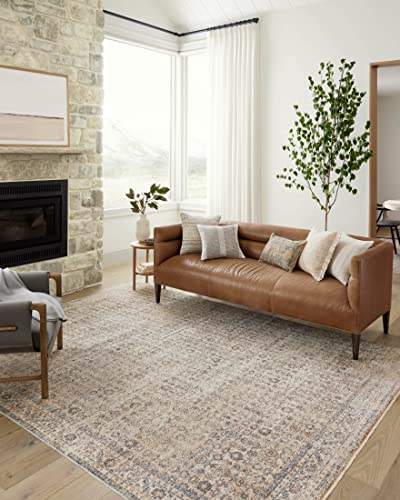 Loloi Angela Rose Blake Beige/Denim 2'-0" x 3'-0" Accent Rug - color: Beige / Denim, size: 2' x 3' (Rectangular)