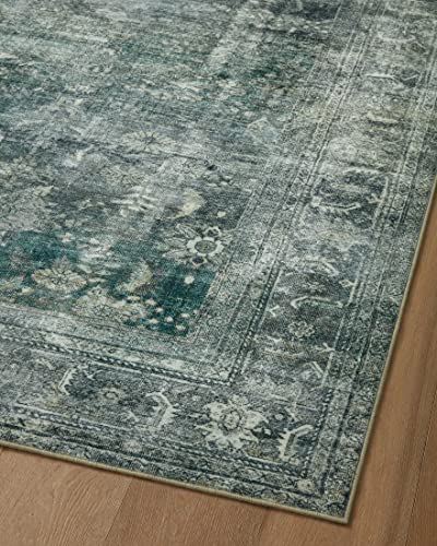Loloi Magnolia Home Banks Blue/Lagoon 5'-0" x 7'-6" Area Rug - color: Blue / Lagoon, size: 5' x 7'6" (Rectangular)