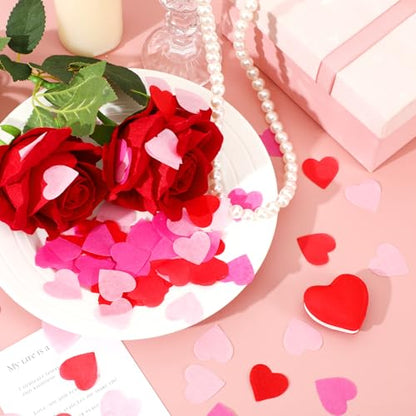 MARFOREVER Valentines Day Heart Paper Confetti Red Heart Tissue Decoration - style: Heart