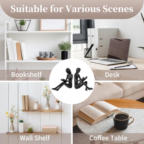 Sziqiqi Heavy Duty Bookends for Books: Decorative Book Ends for Shelves