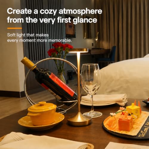 2 Pack Cordless Table Lamps Rechargeable 6000mAh, 72H Runtime - color: 2 Titanium