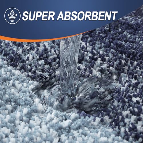 OLANLY Luxury Toilet Rugs U-Shaped 24x20, Soft Absorbent Microfiber Mat - color: Airy Blue, size: 24" X 20" Contour Rug