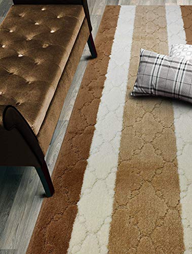 Custom Size Hallway Runner Rug, Slip Resistant, 26 Inch Wide X Your Choice of Length, Trellis Beige, 26 Inch X 3 Feet, Doormat Size - color: Beige Trellis, size: 2'2" x 3' (Rectangular)