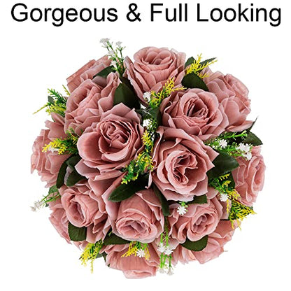 Flower Centerpieces for Wedding Tables: Dusty Rose, 2 Packs - color: Dusty Rose