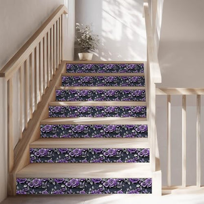 IVN Wallpaper Border Peel and Stick Wall Violet Rose Butterfly 4x196 Inch - color: Violet Rose Butterfly