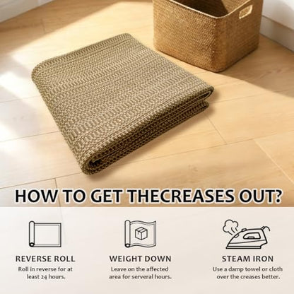 Faux Jute Rug,2x5 Braided Runner Rug for Kitchen,Bathroom,Hallway. - size: 2' x 5' (Rectangular)