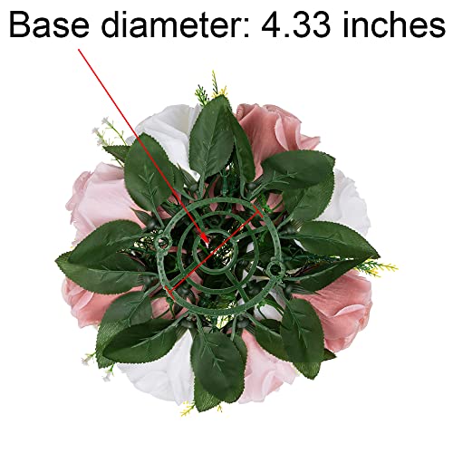 Flower Centerpieces Wedding Tables: Dusty Rose & White, 2 Packs - color: Dusty Rose & White