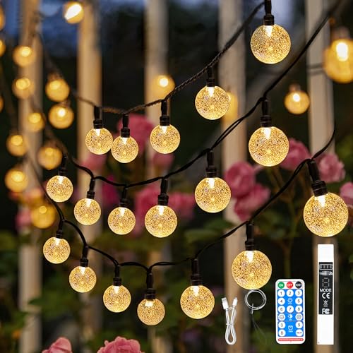 SeaShine Rechargeable String Lights, Battery Operated String Lights 22FT *2 - size: 22 FT *2PACK
