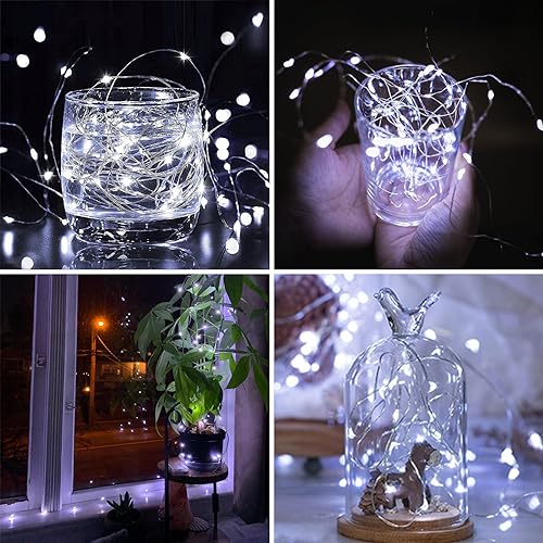 3 Pack 60 LED Fairy Lights Battery Operated with Remote, 20 FT Cool White - color: Cool White, size: 3PK（60LED with Remote）