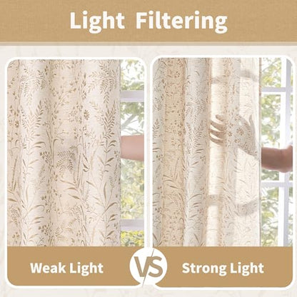BGment Oatmeal Linen Curtains 72 Inch Length for Living Room 2 Panels - color: Oatmeal, size: 52"W x 72"L (Pack of 2)