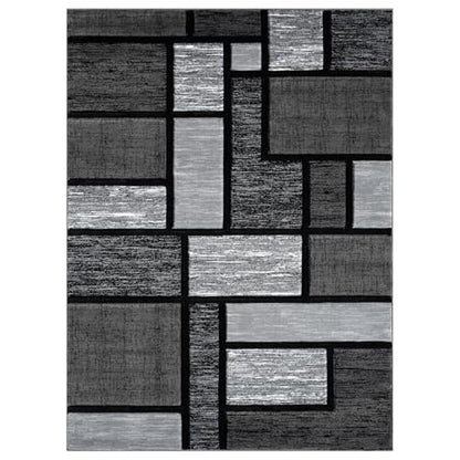 Modern 6x9 Grey Geometry Living Room Rug - Area Rugs for Living Room Dining & Bedroom - Hand Carved Runner Carpet - Durable Polyester - Non-Fade Stain-Resistant - Turkish Made - color: Grey, size: 6' x 9' (Rectangular)