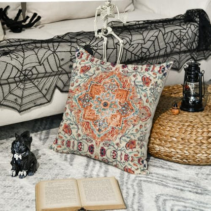 AVOIN colorlife Boho Aesthetic Throw Pillow Cover 18x18 Inch - size: 18" x 18" (Pack of 1)