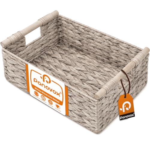 Wicker Basket, Large Basket for Gift Baskets Empty, 15.4x11x6.3in - color: Whitewash, size: Large