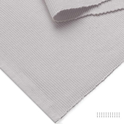 Encasa XO Table Runner, Yarn Dyed Ribbed Cotton 13"x72" - color: Light Grey, size: 13x72 in