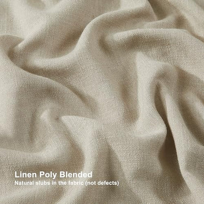 Vision Home Sand Linen Pinch Pleated Semi Sheer Curtains 40Wx90Lx2 - color: Sand/Pinch, size: 40"W x 90"L (Pack of 2)
