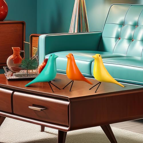 AceOrbit 3 Pcs Mid Century Modern Decor, Large Ceramic Birds - style: Retro Style