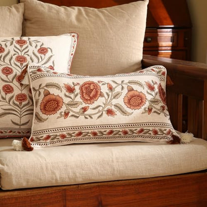 ISAENNE Designer French Rectangle Throw Pillow Cover,Set of 2,20"x12" - color: Albano C, size: 20" x 12" (Pack of 2)