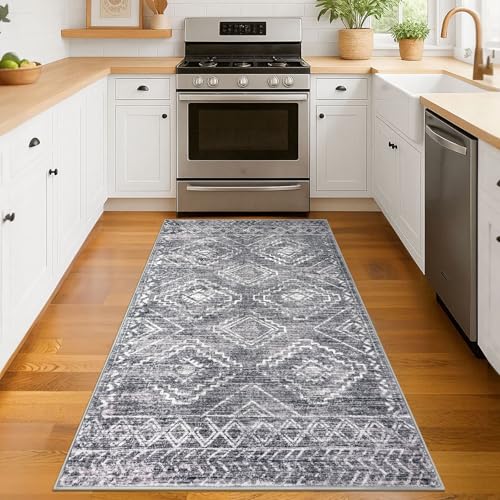 KILOCOCO Small Area Rug 3'x5' Rug for Entryway Washable Rugs, Grey - color: Grey, size: 3' x 5' (Rectangular)