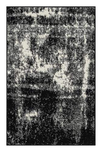 Keen Home Design Abstract Non-Shedding Entryway Rug, Soft Thick Pile, 2x3 - color: Abstract Black, size: 2' x 3' (Rectangular)